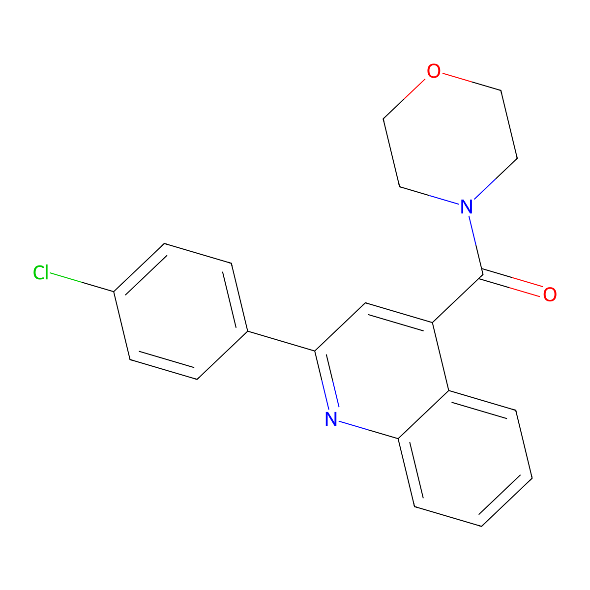 [2-(4-Chlorophenyl)quinolin-4-yl]-morpholin-4-ylmethanone molecular structure, CAS 549537-07-7