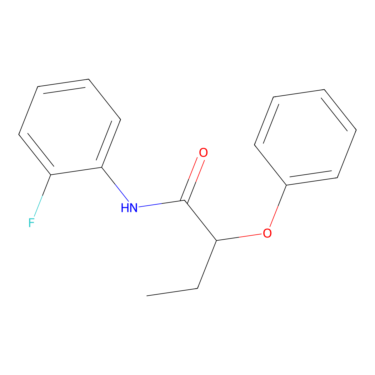 N-(2-fluorophenyl)-2-phenoxybutanamide molecular structure, CAS 549537-35-1