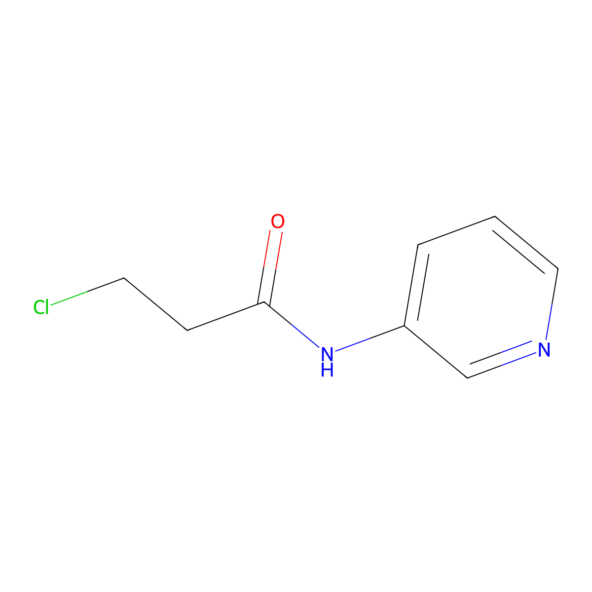 3-chloro-N-pyridin-3-ylpropanamide molecular structure, CAS 549537-66-8