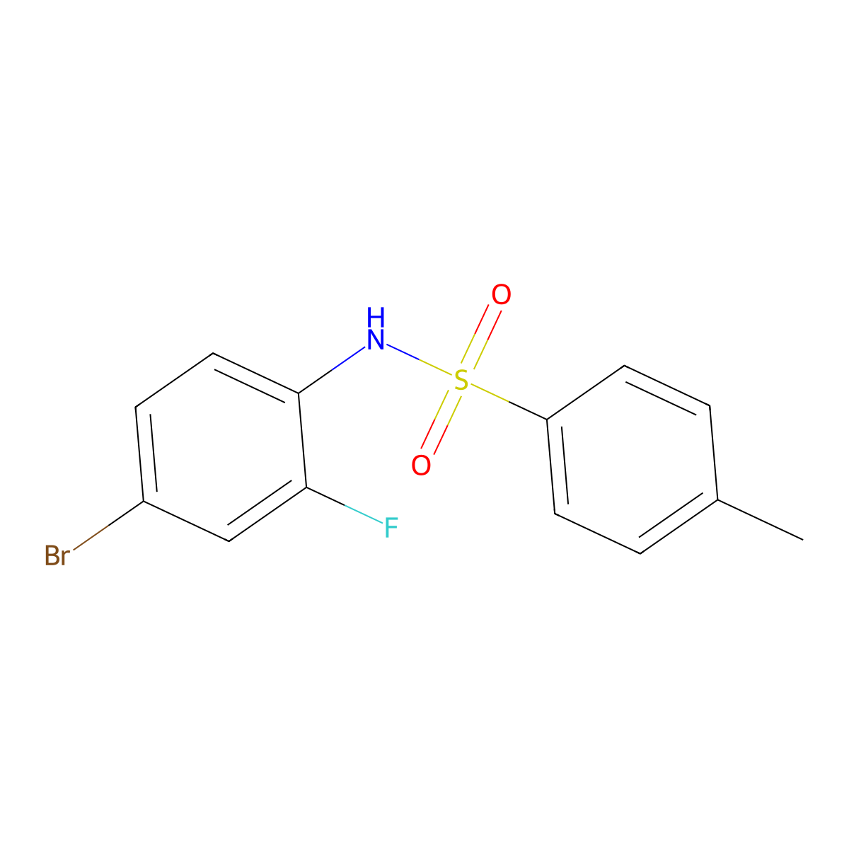 N-(4-bromo-2-fluorophenyl)-4-methylbenzenesulfonamide molecular structure, CAS 549538-43-4