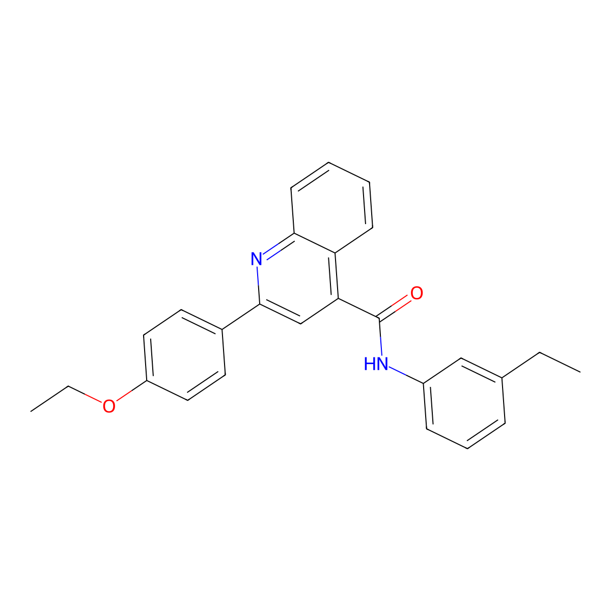 2-(4-ethoxyphenyl)-N-(3-ethylphenyl)quinoline-4-carboxamide molecular structure, CAS 549538-48-9