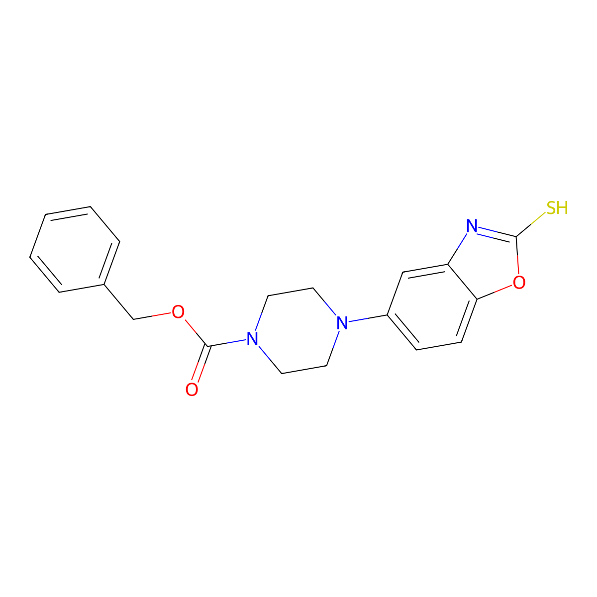 Benzyl 4-(2-mercaptobenzo[d]oxazol-5-yl)piperazine-1-carboxylate molecular structure, CAS 549538-63-8