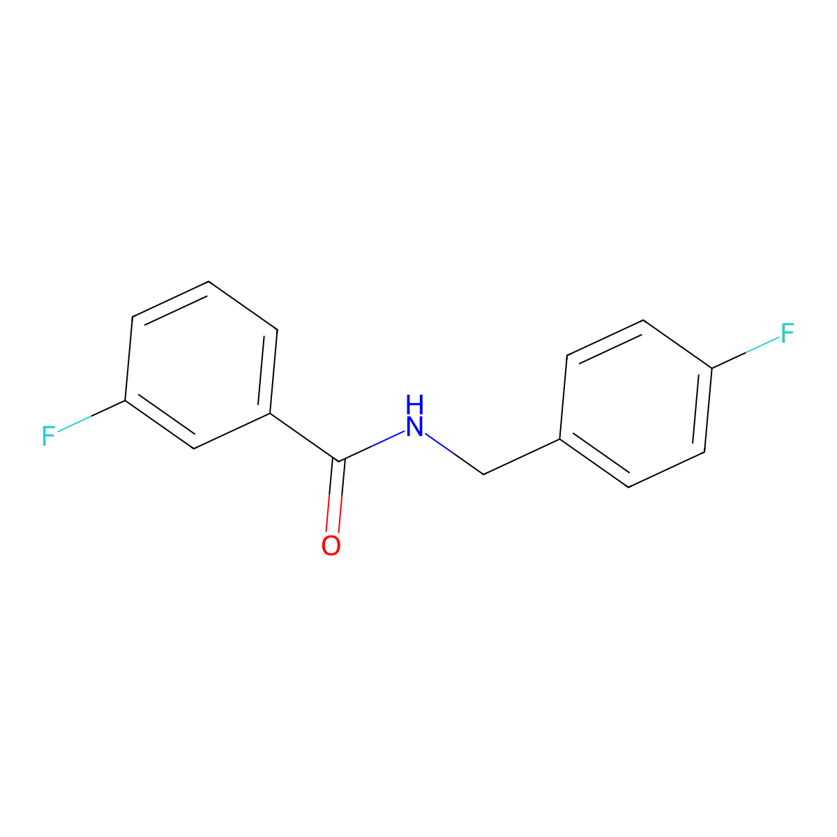 3-fluoro-N-[(4-fluorophenyl)methyl]benzamide molecular structure, CAS 549541-89-1
