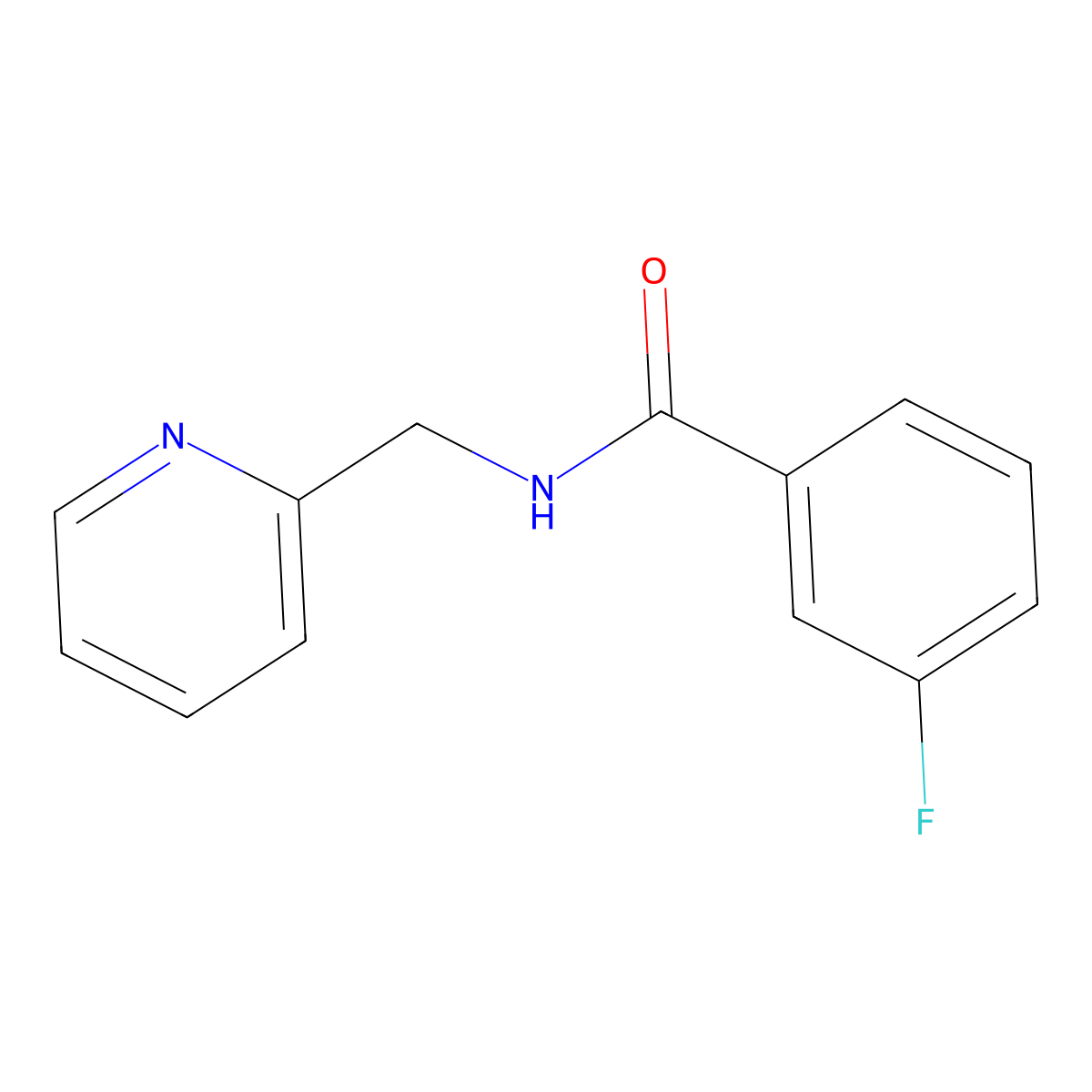 3-fluoro-N-(pyridin-2-ylmethyl)benzamide molecular structure, CAS 549541-91-5