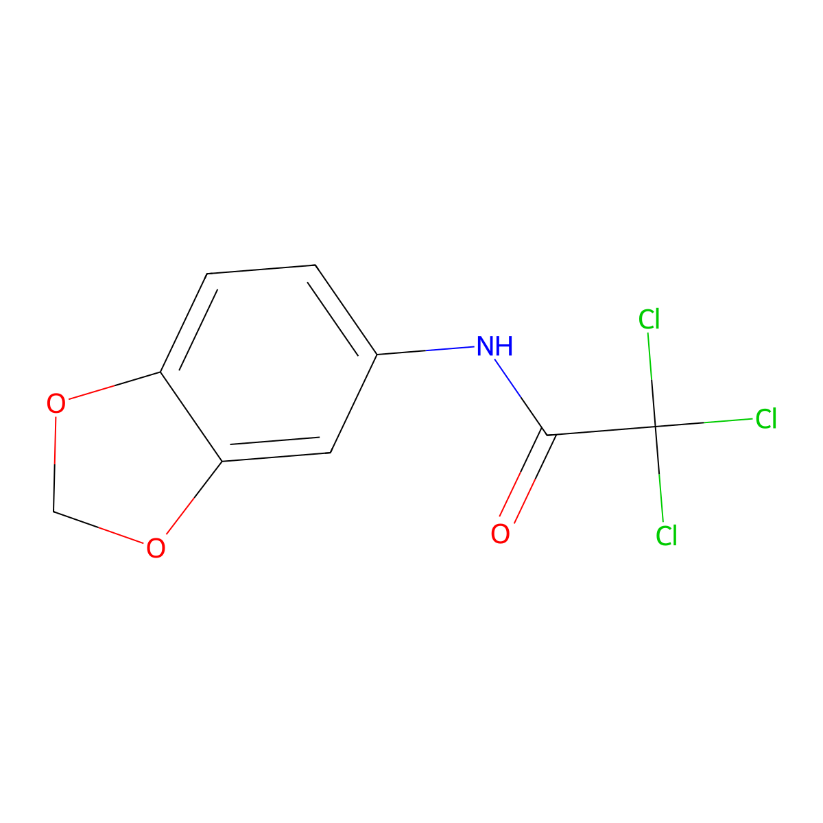 N-(2H-1,3-benzodioxol-5-yl)-2,2,2-trichloroacetamide molecular structure, CAS 549543-76-2