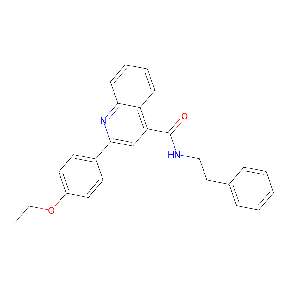2-(4-ethoxyphenyl)-N-(2-phenylethyl)quinoline-4-carboxamide molecular structure, CAS 549543-84-2