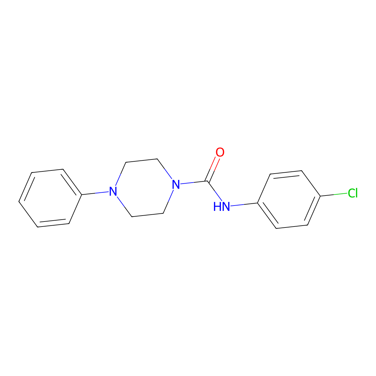 N-(4-chlorophenyl)-4-phenylpiperazine-1-carboxamide molecular structure, CAS 549544-51-6