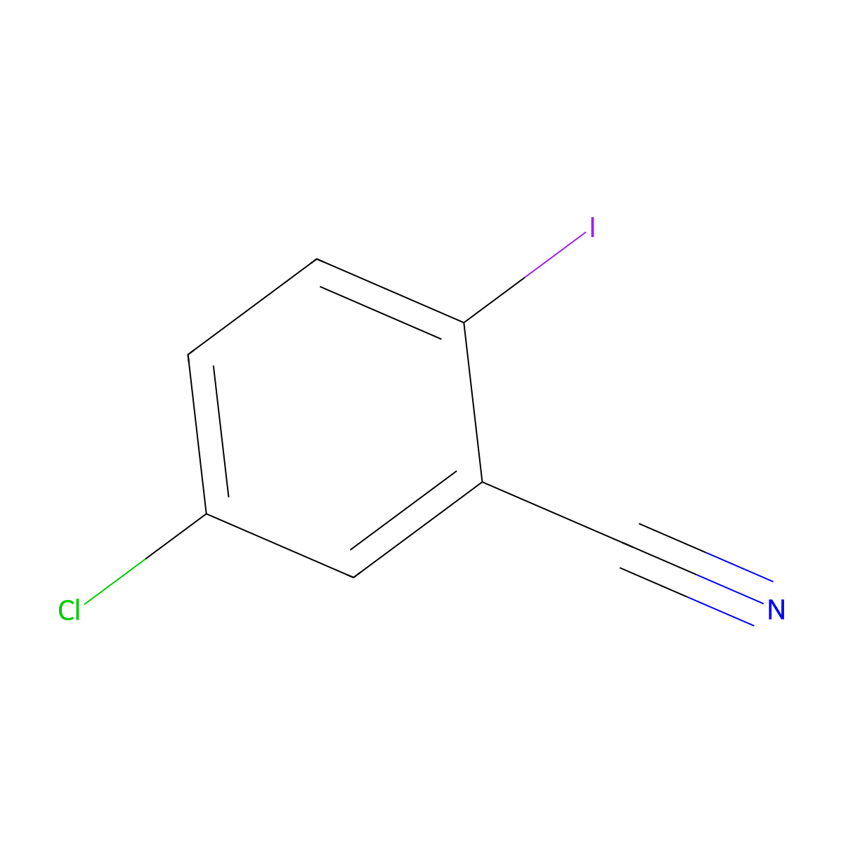 5-Chloro-2-iodobenzonitrile molecular structure, CAS 549547-88-8