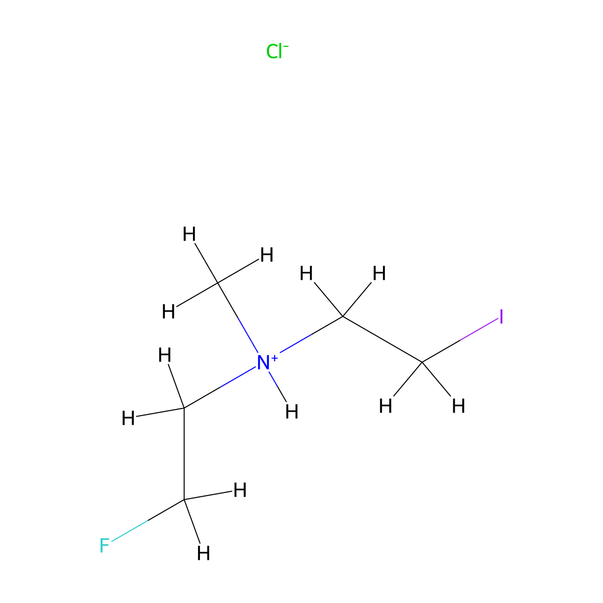 Diethylamine, 2-fluoro-2'-iodo-N-methyl-, hydrochloride molecular structure, CAS 54955-04-3