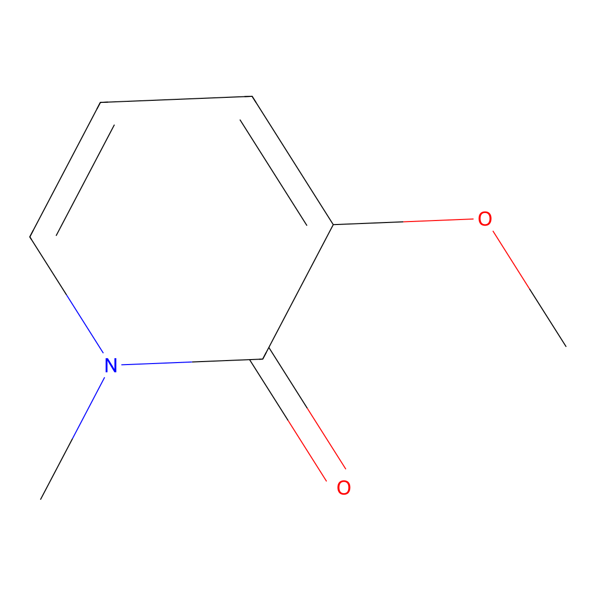 3-Methoxy-1-methylpyridin-2-one molecular structure, CAS 54955-13-4