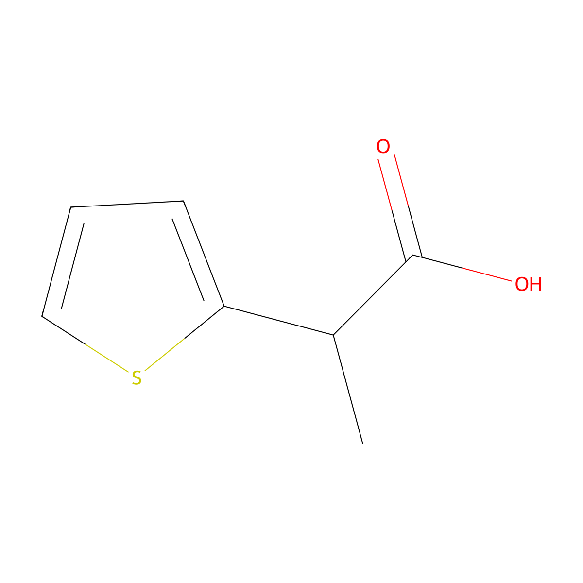 alpha-Methyl-2-thiopheneacetic acid molecular structure, CAS 54955-39-4
