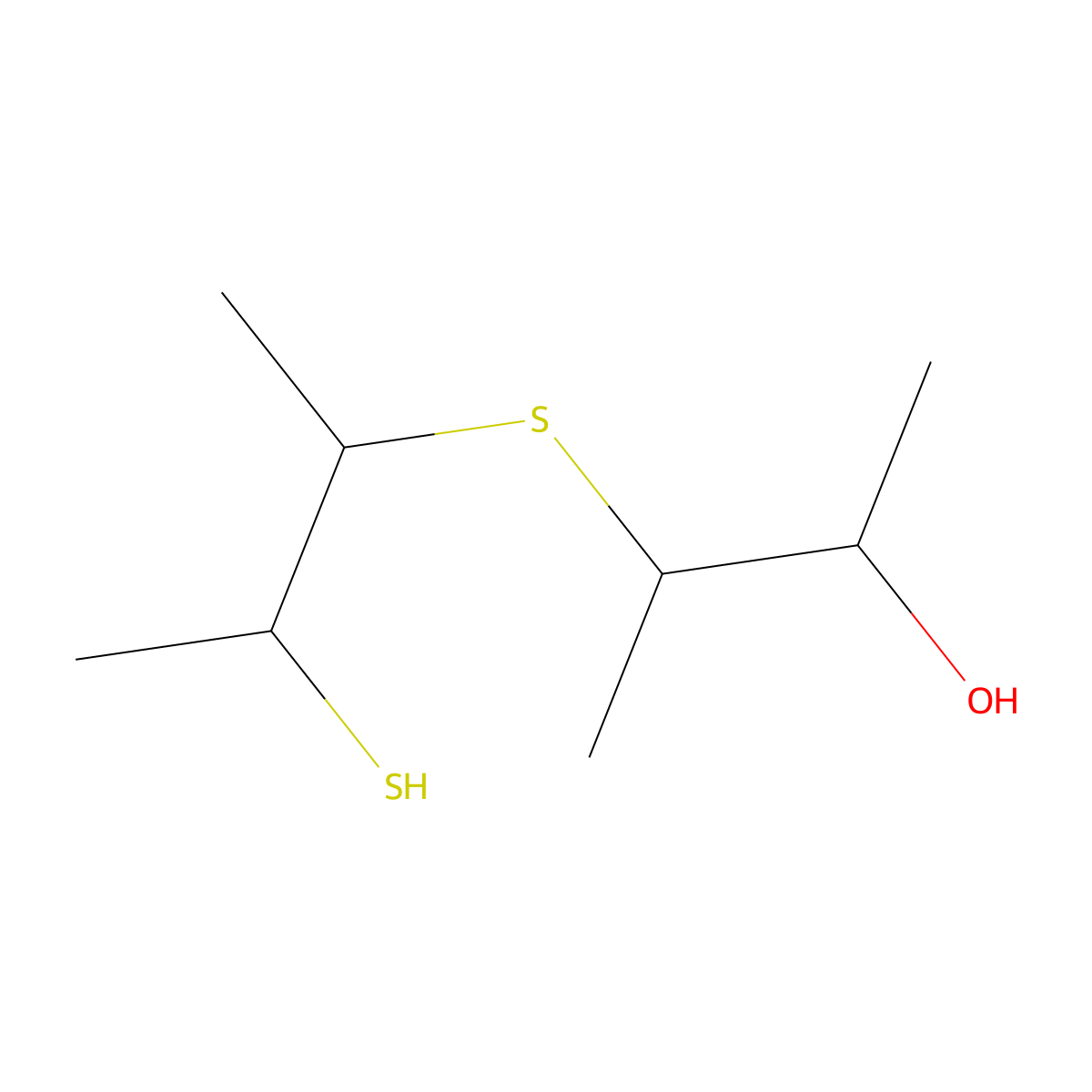 3-[(2-Mercapto-1-methylpropyl)thio]-2-butanol molecular structure, CAS 54957-02-7