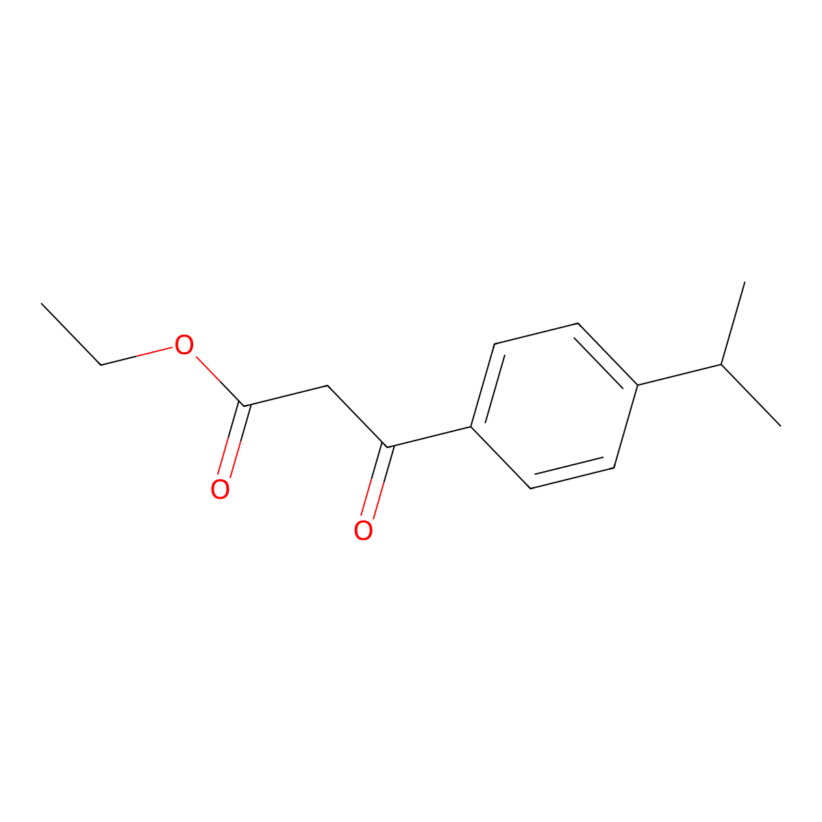 Ethyl 3-oxo-3-[4-(propan-2-yl)phenyl]propanoate molecular structure, CAS 54957-66-3