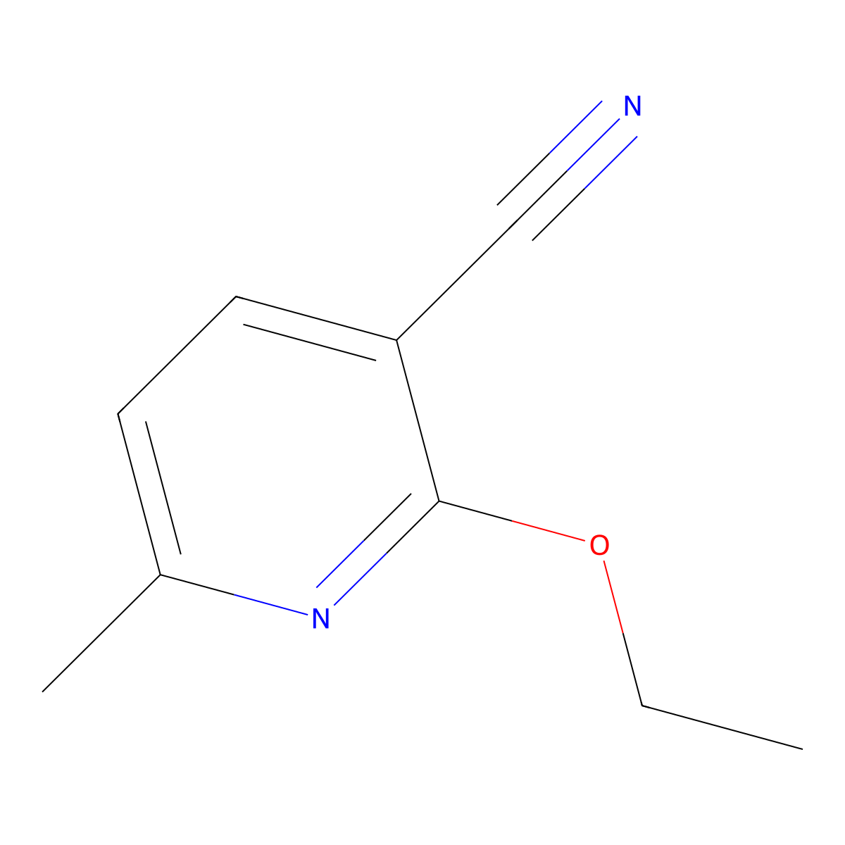 3-Cyano-2-ethoxy-6-methylpyridine molecular structure, CAS 54957-81-2