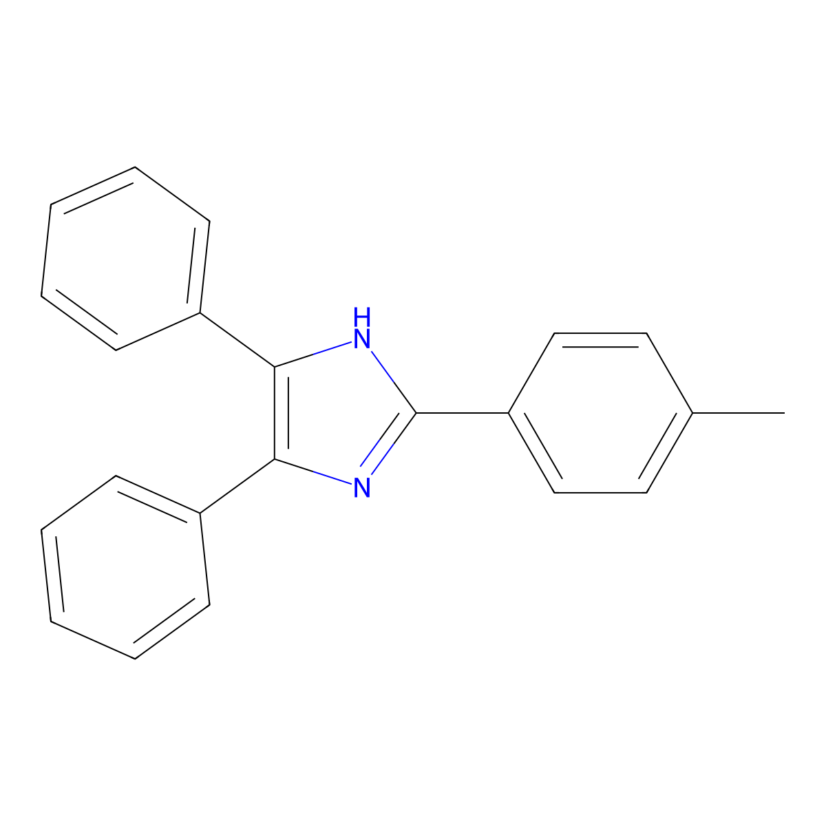 2-(4-methylphenyl)-4,5-diphenyl-1H-imidazole molecular structure, CAS 5496-31-1