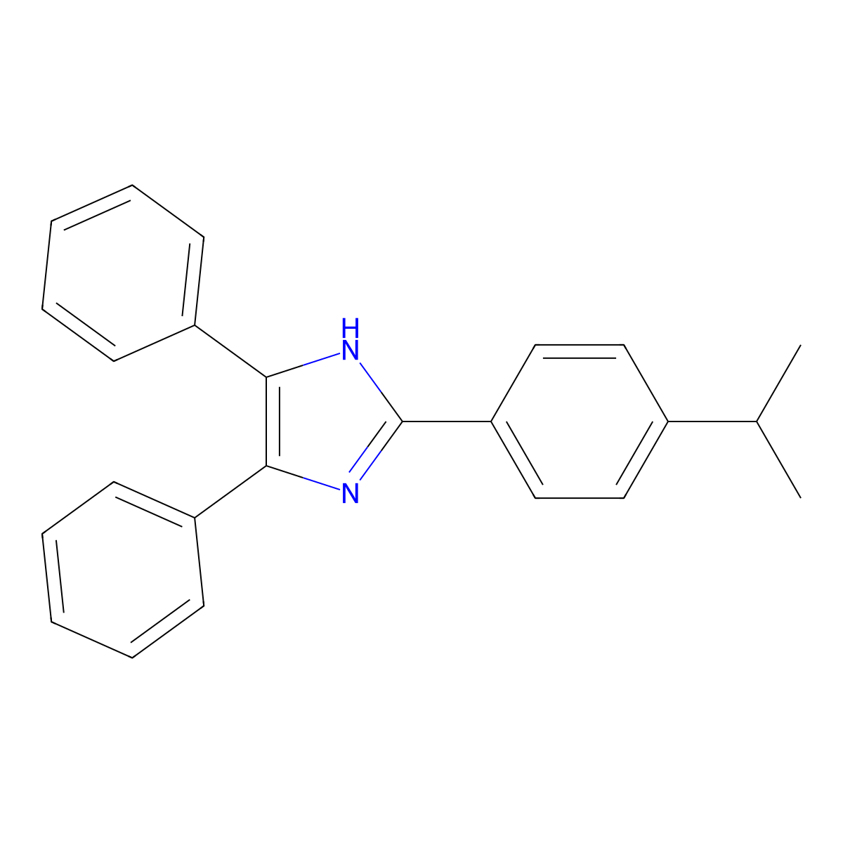 2-(4-(1-Methylethyl)phenyl)-4,5-diphenyl-1H-imidazole molecular structure, CAS 5496-37-7