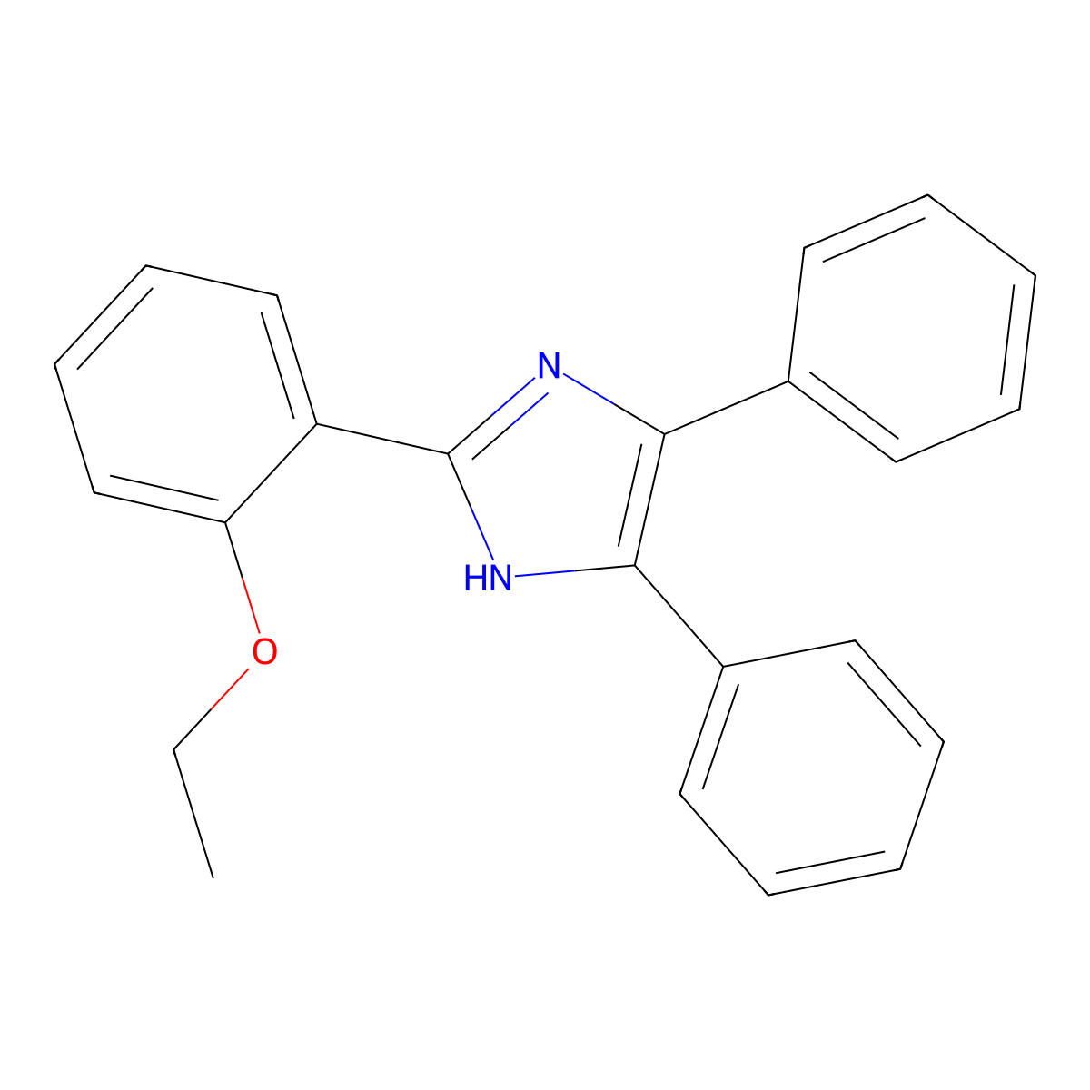 2-(2-ethoxyphenyl)-4,5-diphenyl-1H-imidazole molecular structure, CAS 5496-42-4