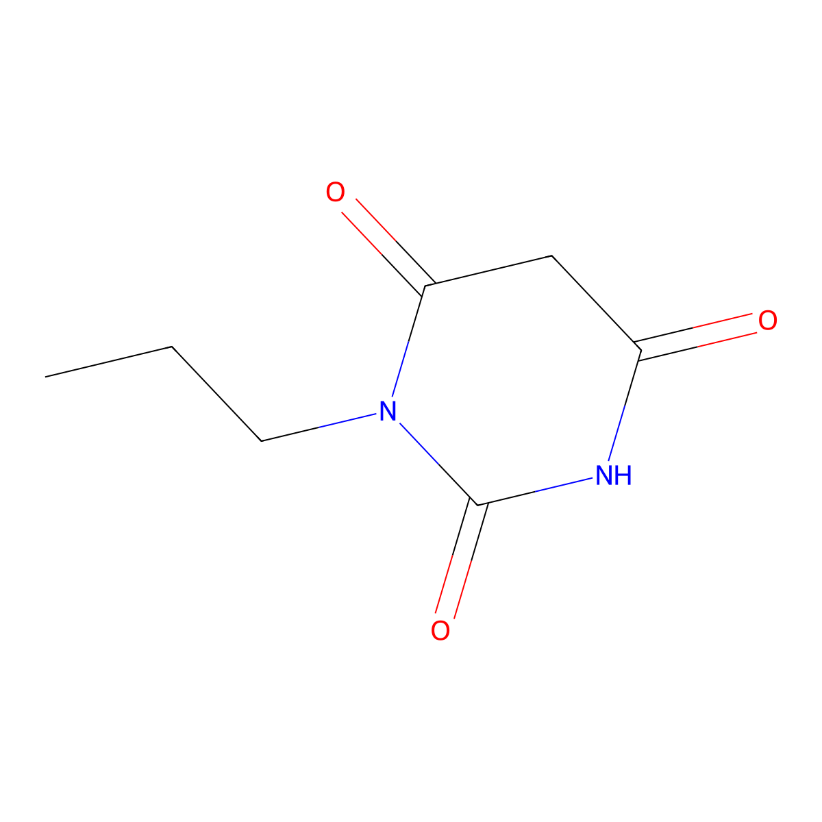 1-Propyl-1,3-diazinane-2,4,6-trione molecular structure, CAS 5496-93-5