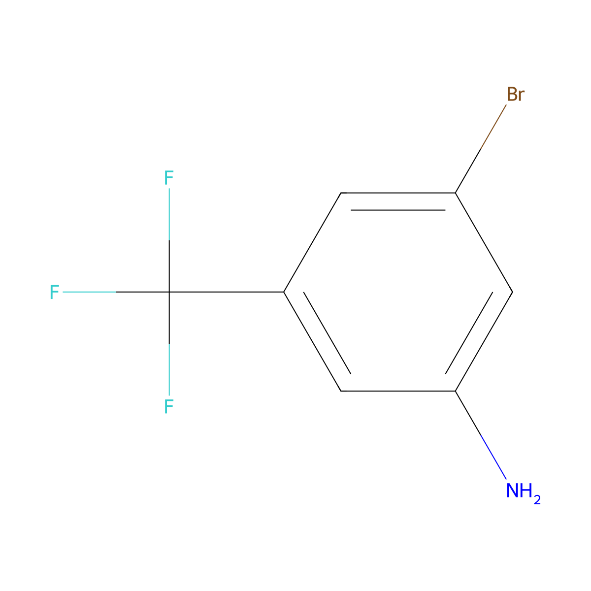 3-Bromo-5-(trifluoromethyl)aniline molecular structure, CAS 54962-75-3