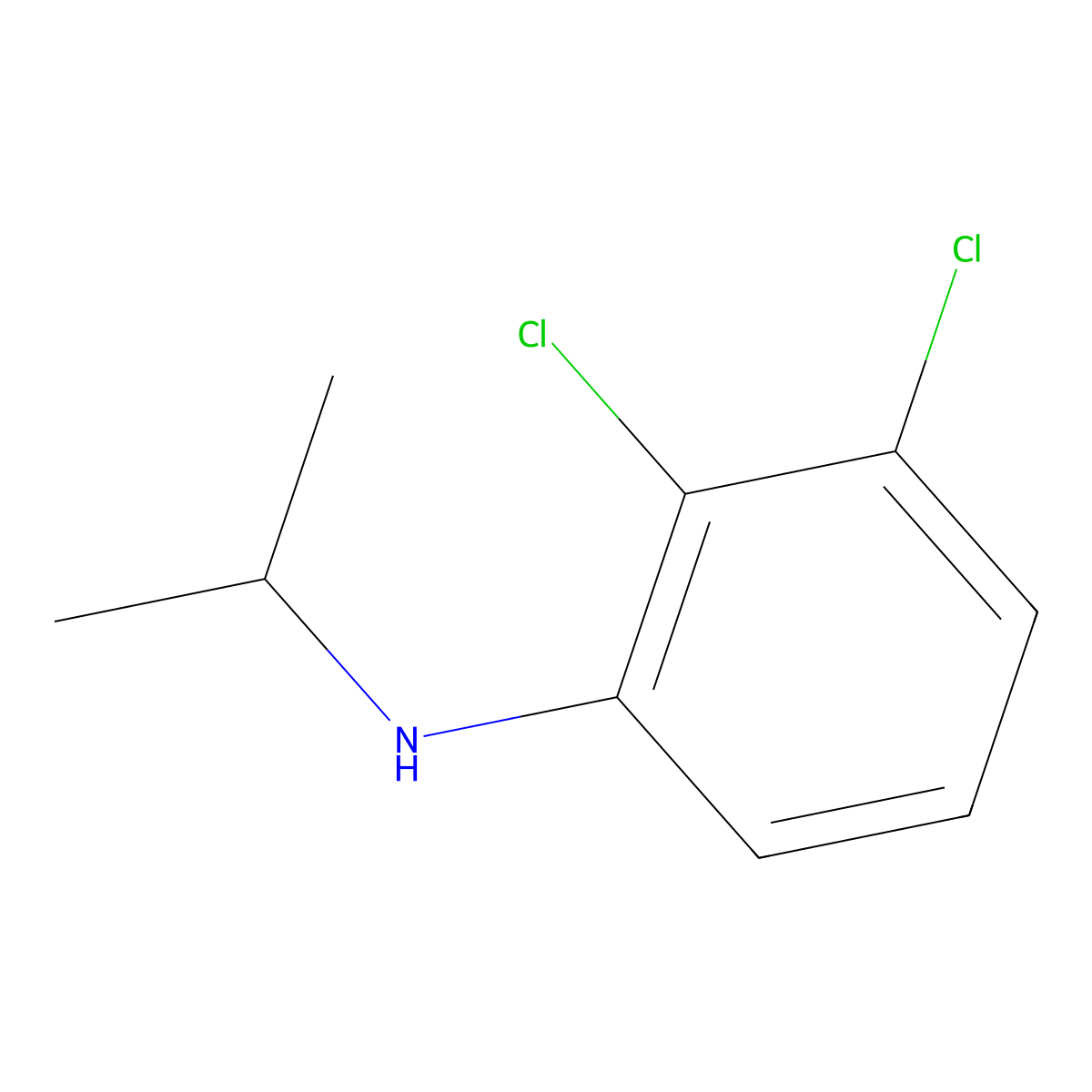 2,3-dichloro-N-(propan-2-yl)aniline molecular structure, CAS 54962-84-4