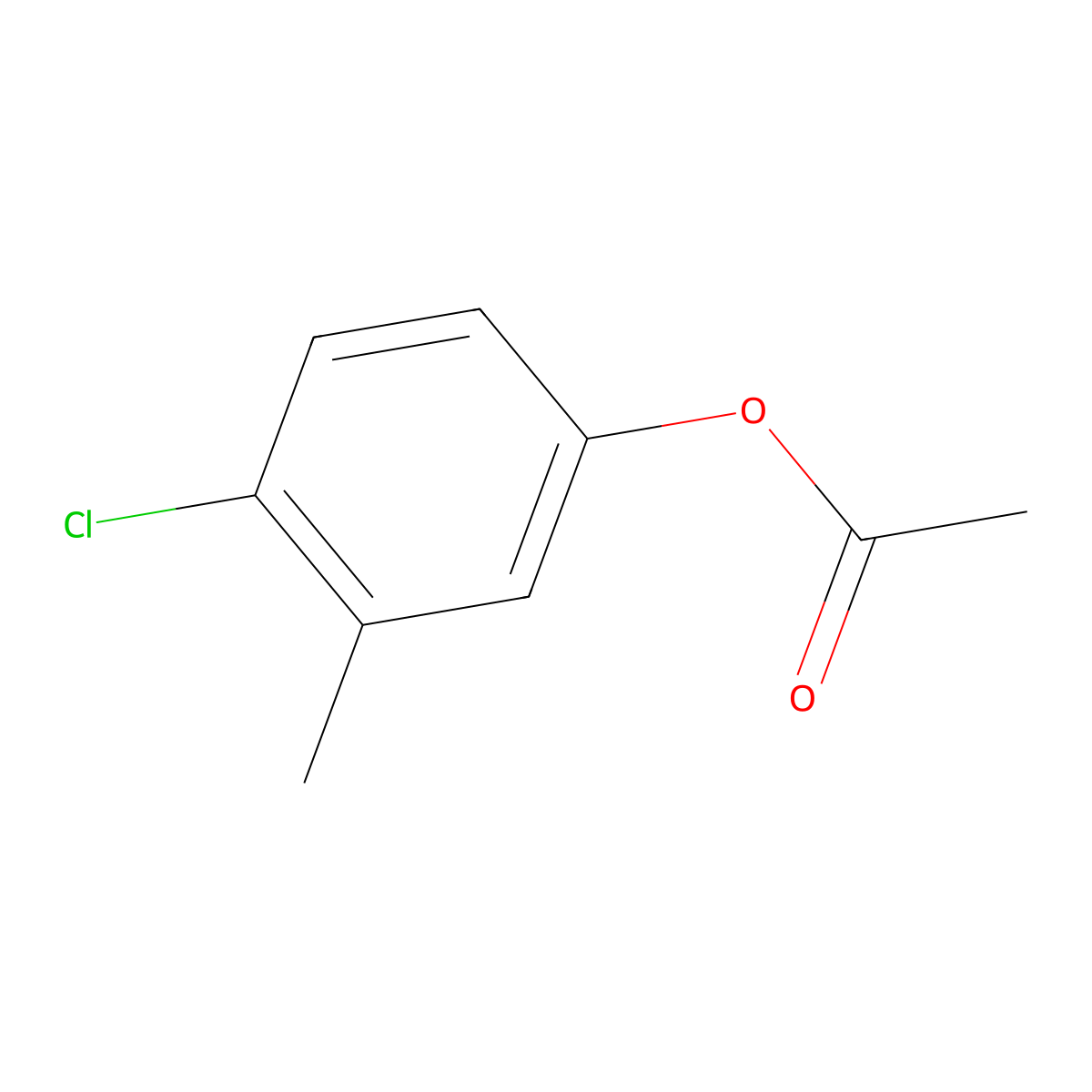 4-Chloro-3-methylphenyl acetate molecular structure, CAS 54963-43-8