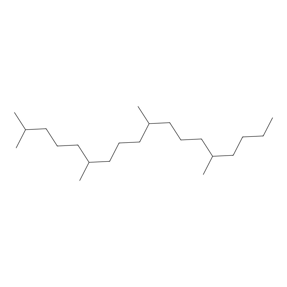 2,6,10,14-Tetramethyloctadecane molecular structure, CAS 54964-82-8
