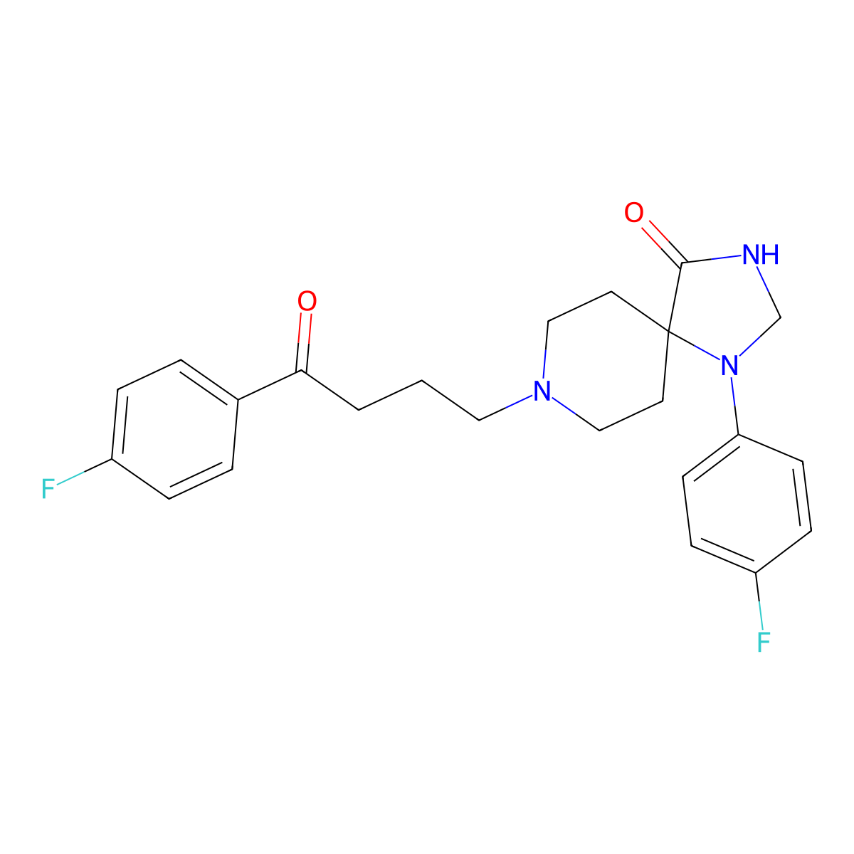 Fluspiperone molecular structure, CAS 54965-22-9