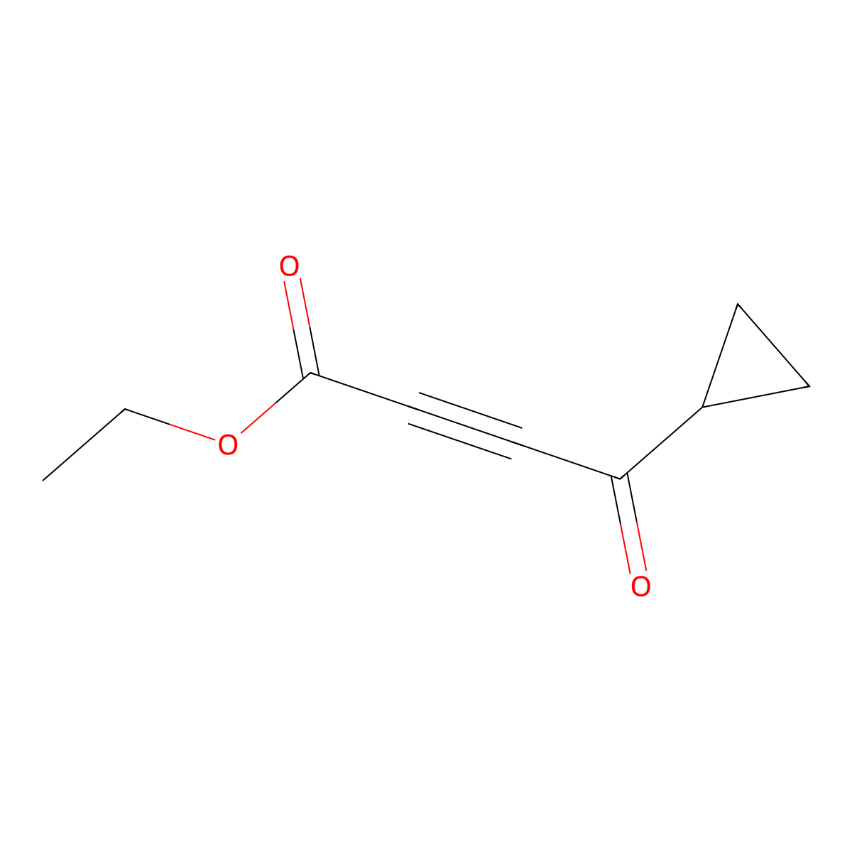 4-Cyclopropyl-4-oxo-2-butynoic acid ethyl ester molecular structure, CAS 54966-48-2