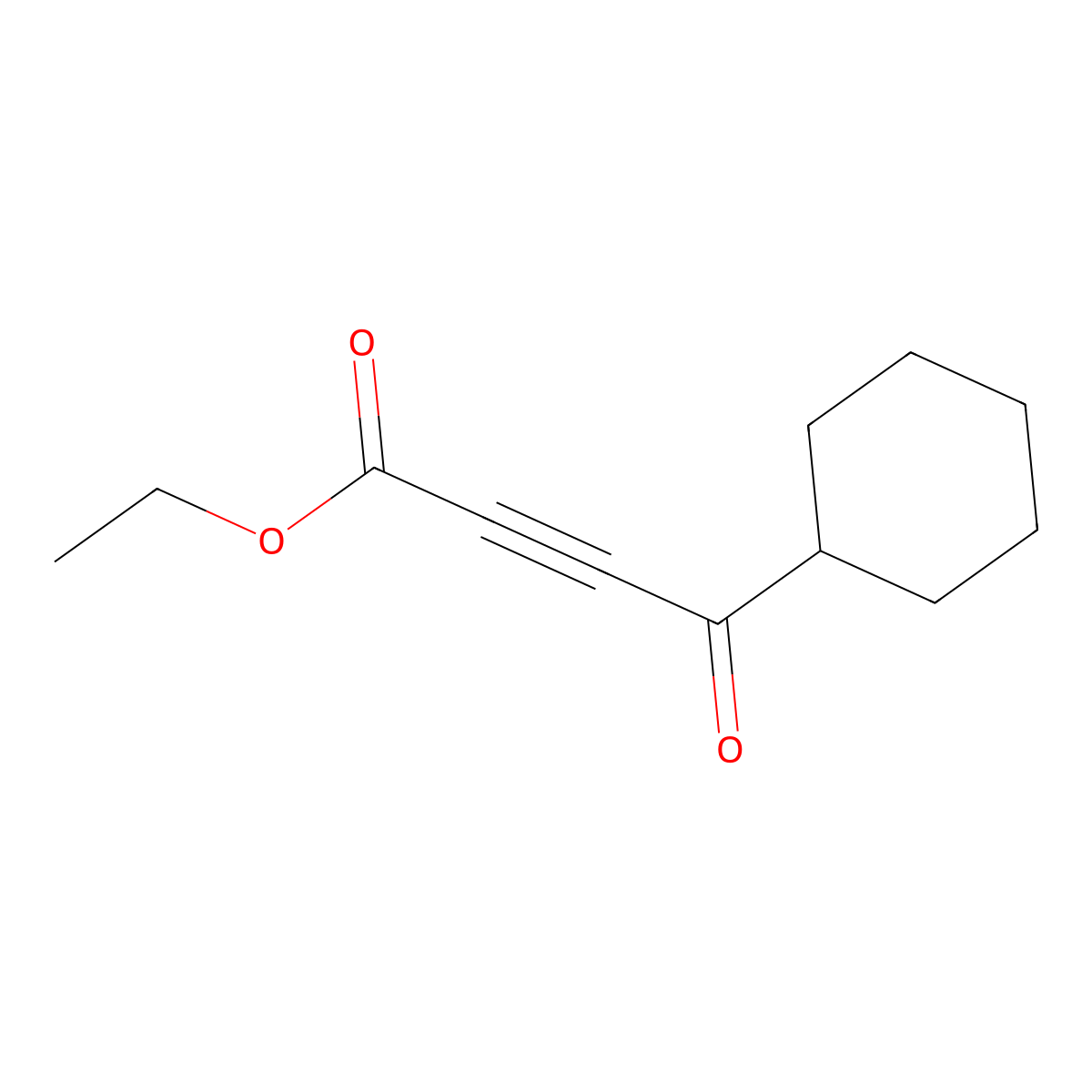 4-Cyclohexyl-4-oxo-2-butynoic acid ethyl ester molecular structure, CAS 54966-50-6