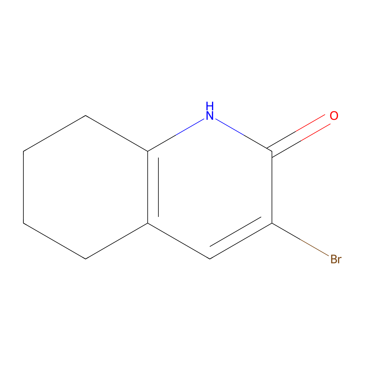 3-Bromo-1,2,5,6,7,8-hexahydroquinolin-2-one molecular structure, CAS 54968-03-5