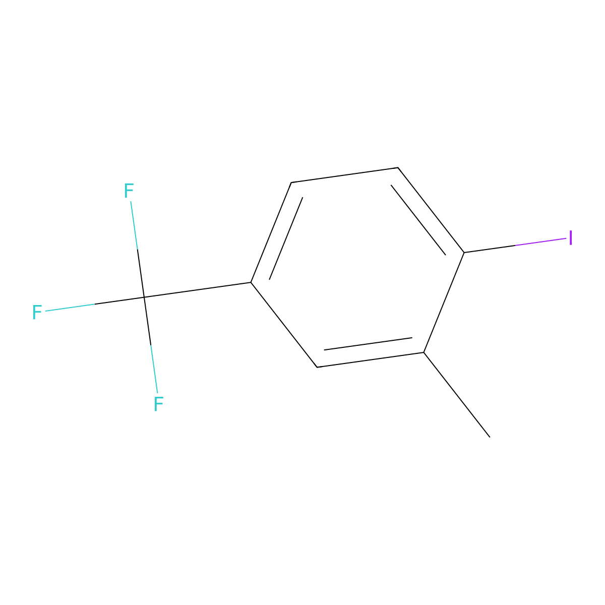 1-Iodo-2-methyl-4-(trifluoromethyl)benzene molecular structure, CAS 54978-36-8