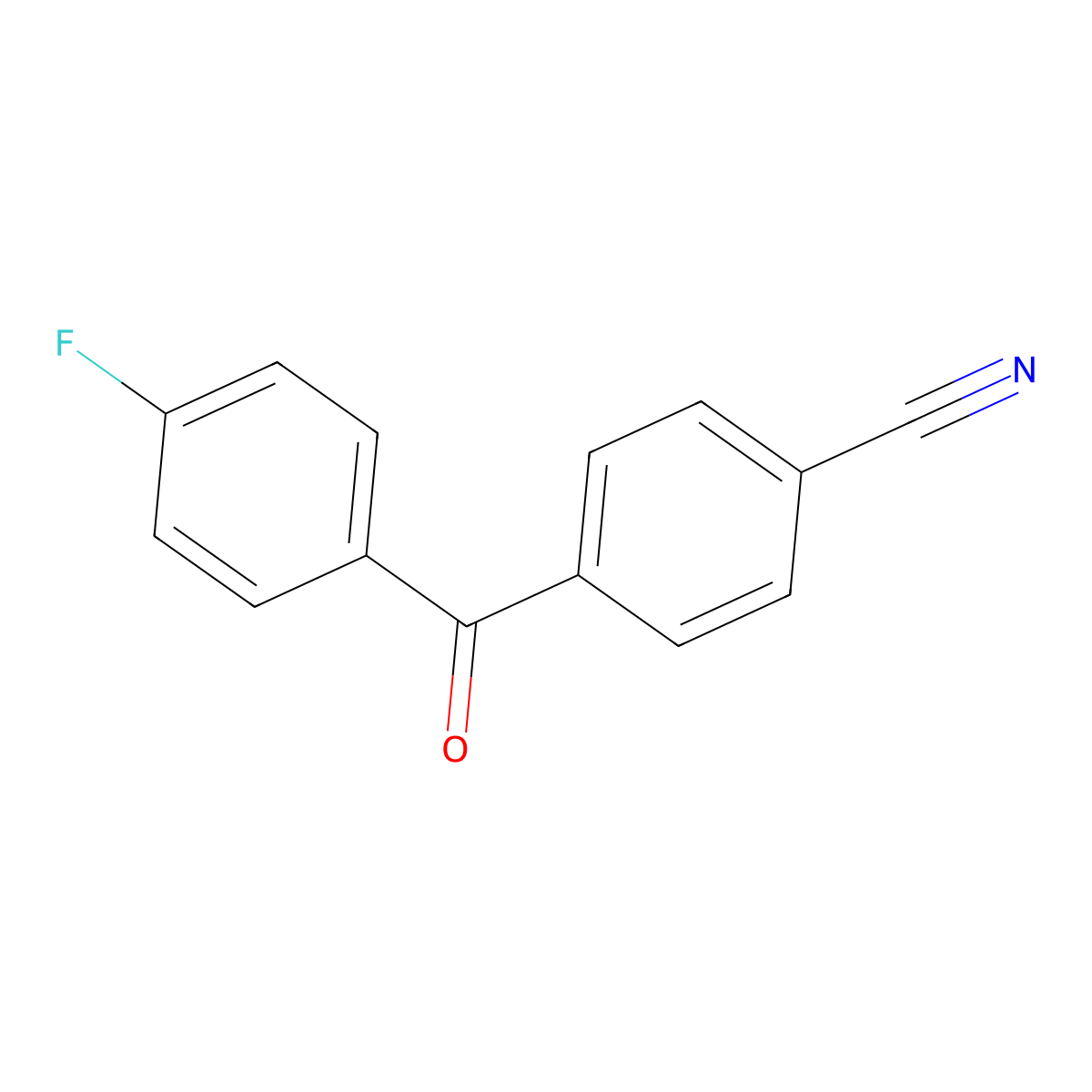 4-[(4-Fluorophenyl)carbonyl]benzonitrile molecular structure, CAS 54978-50-6