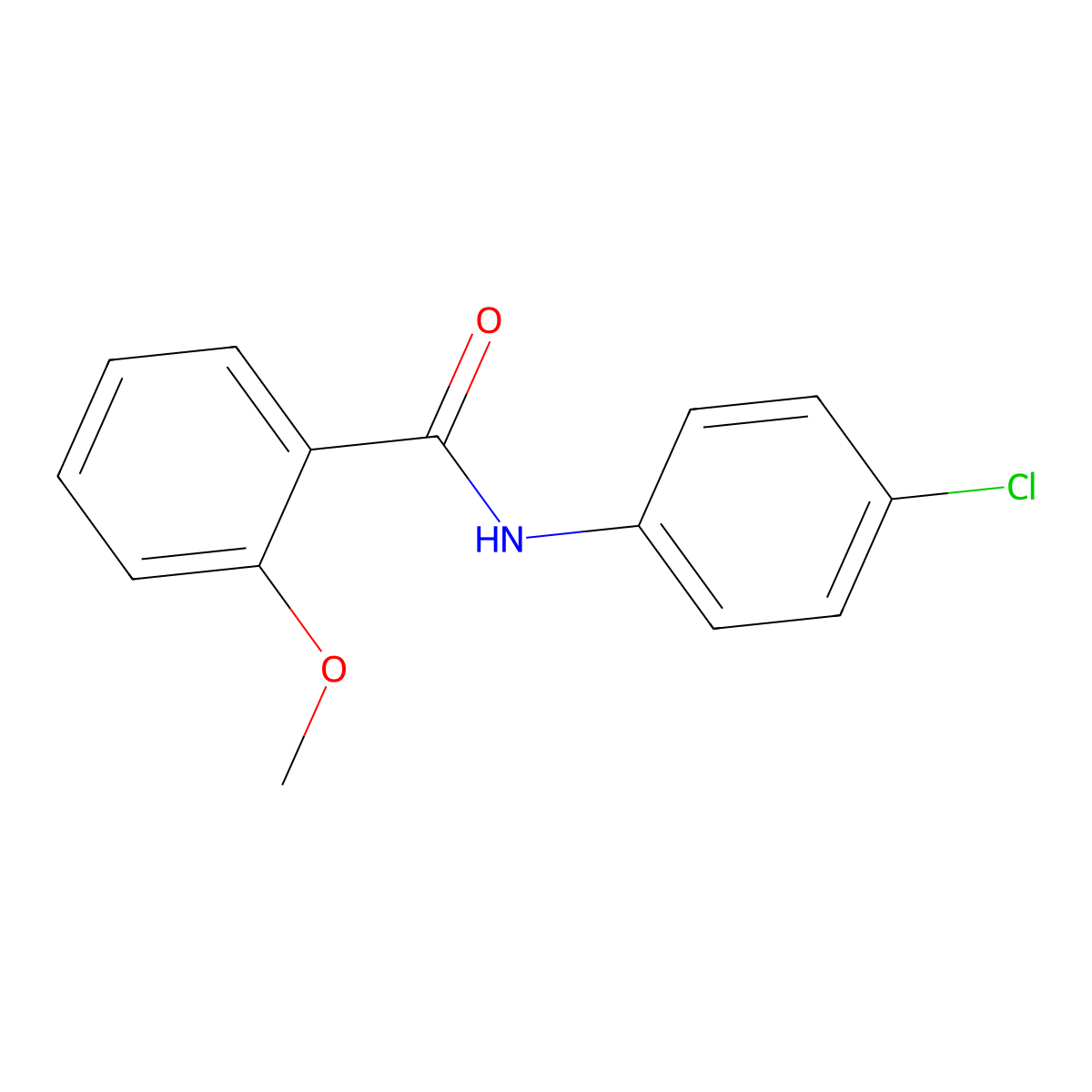 N-(4-Chlorophenyl)-2-methoxybenzamide molecular structure, CAS 54979-74-7