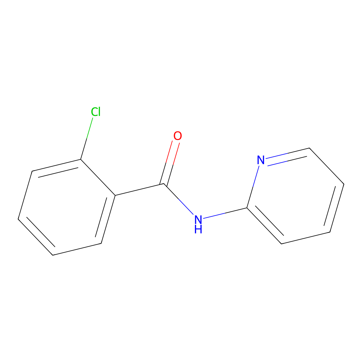 2-chloro-N-(pyridin-2-yl)benzamide molecular structure, CAS 54979-78-1