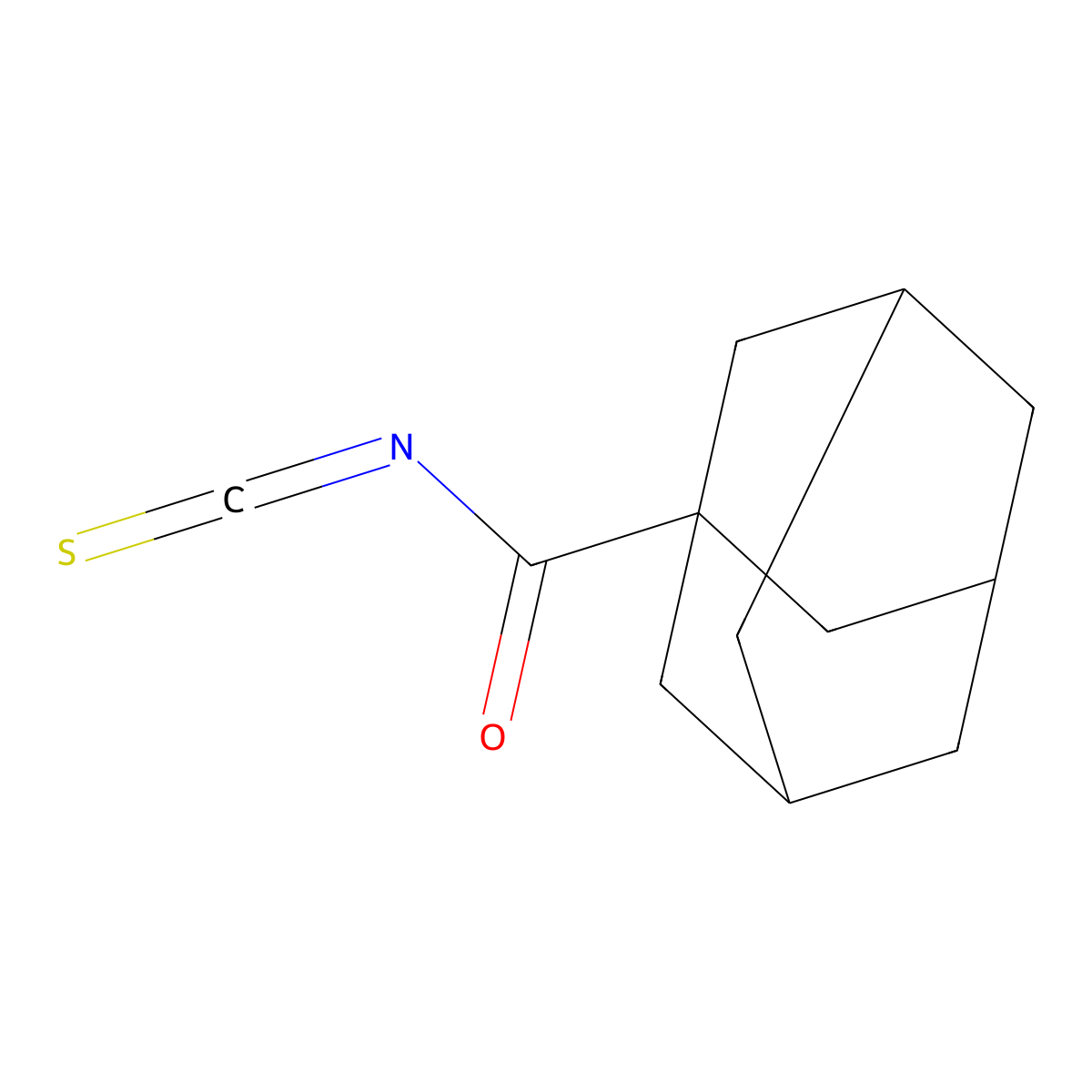 Adamantane-1-carbonyl isothiocyanate molecular structure, CAS 54979-99-6