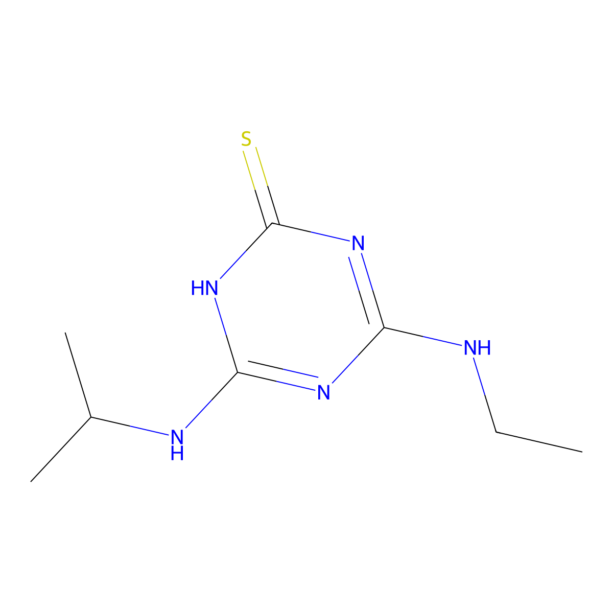 4-(Ethylamino)-6-(isopropylamino)-1,3,5-triazine-2-thiol molecular structure, CAS 5498-17-9