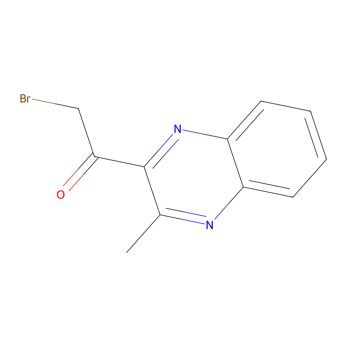 2-Bromo-1-(3-methylquinoxalin-2-yl)ethanone molecular structure, CAS 5498-44-2