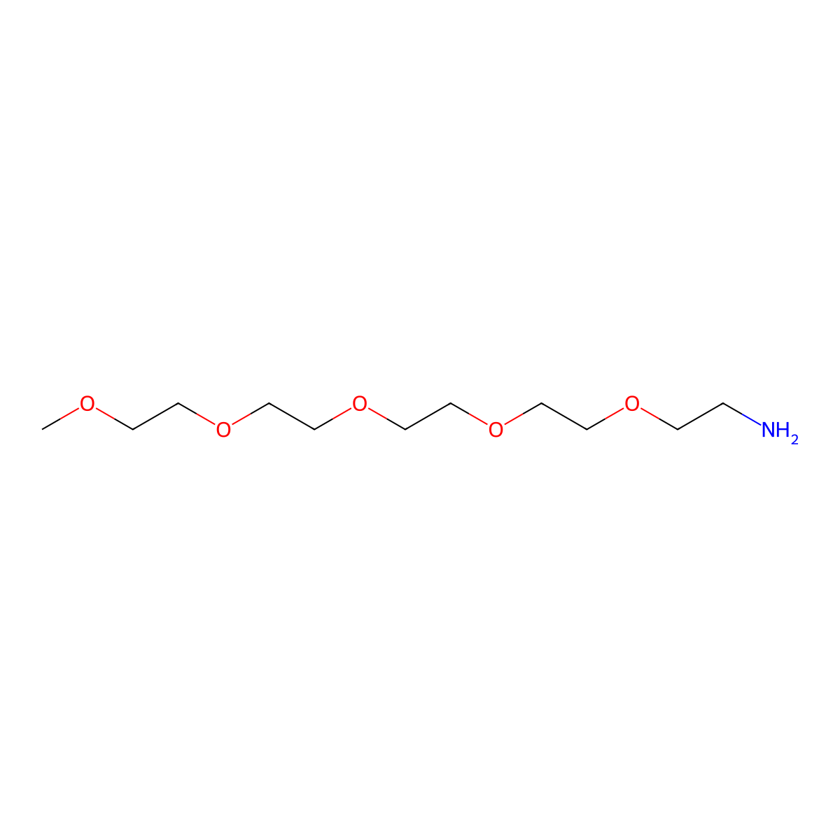 2,5,8,11,14-Pentaoxahexadecan-16-amine molecular structure, CAS 5498-83-9