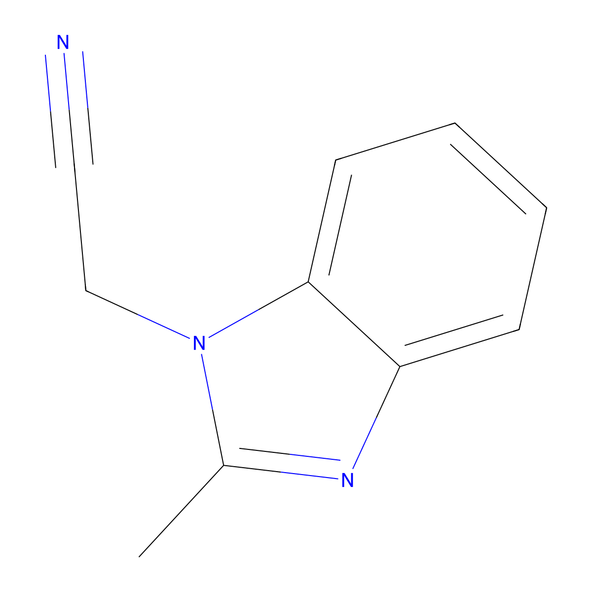 2-(2-methyl-1H-1,3-benzodiazol-1-yl)acetonitrile molecular structure, CAS 54980-87-9