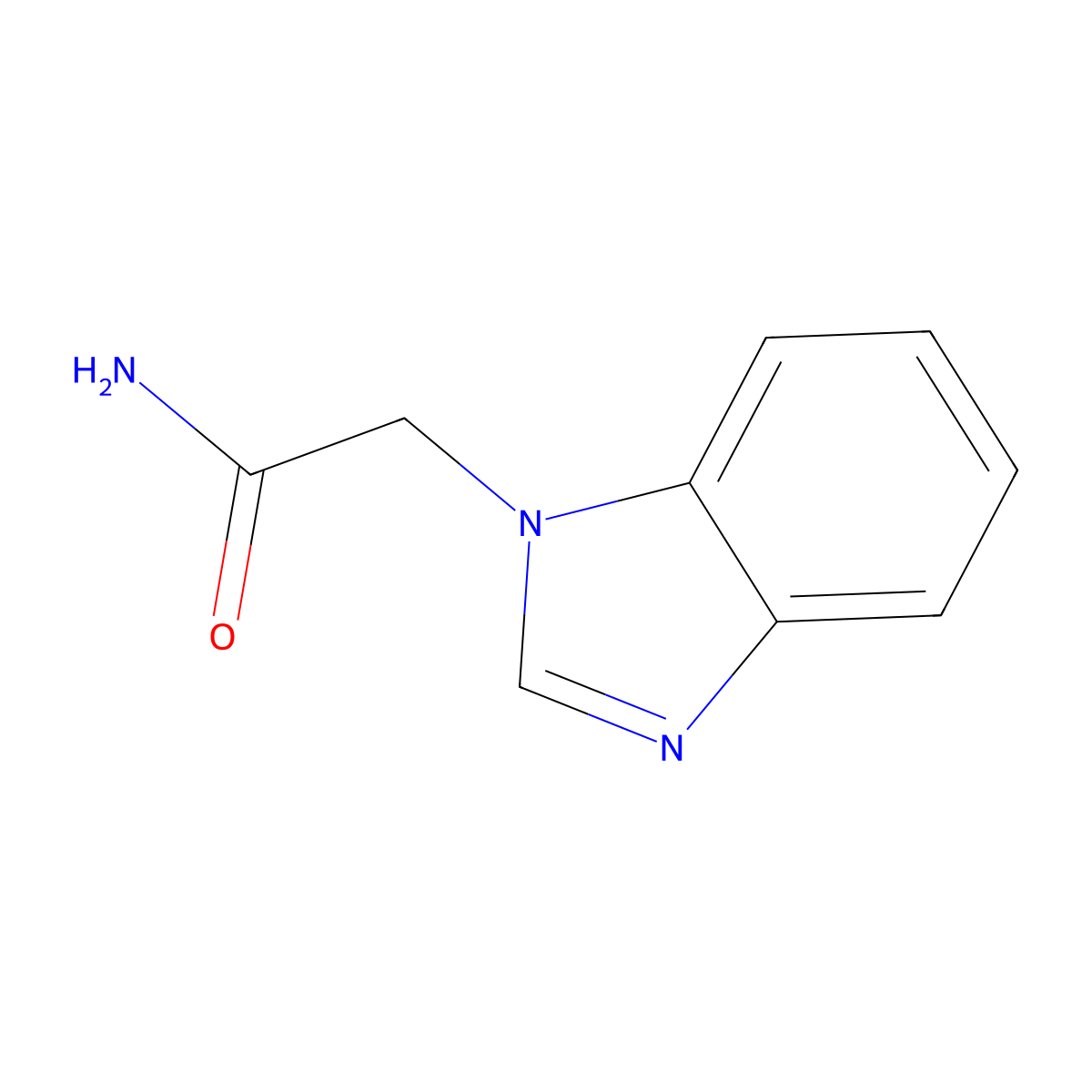 2-(1H-Benzimidazol-1-yl)acetamide molecular structure, CAS 54980-92-6