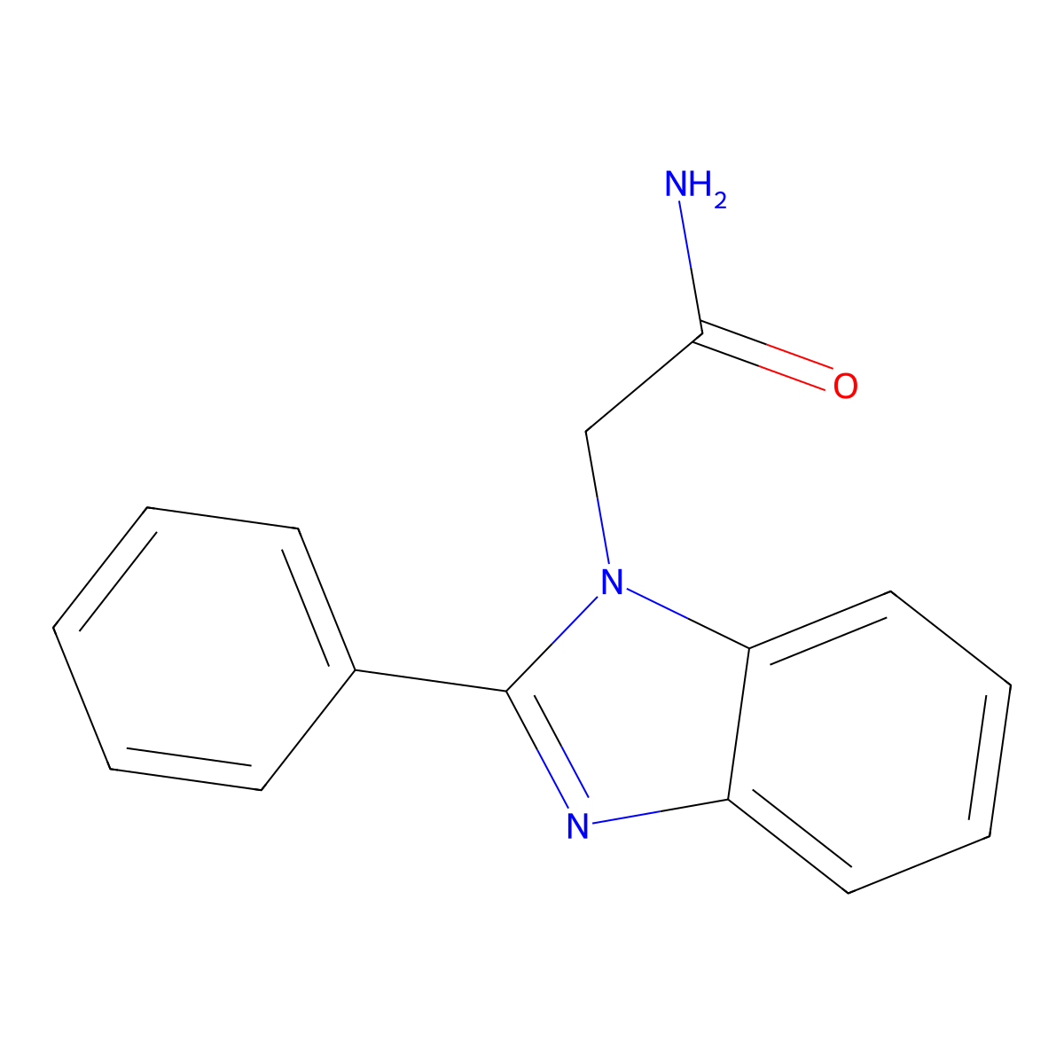 2-(2-phenyl-1H-benzo[d]imidazol-1-yl)acetamide molecular structure, CAS 54980-93-7