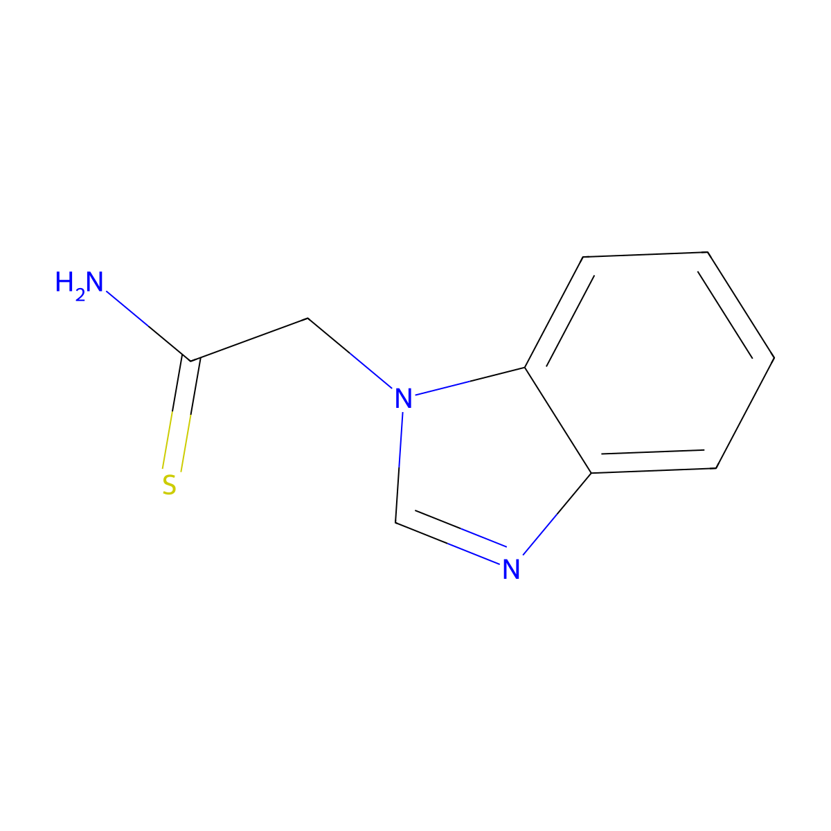 1h-Benzimidazole-1-ethanethioamide molecular structure, CAS 54980-99-3