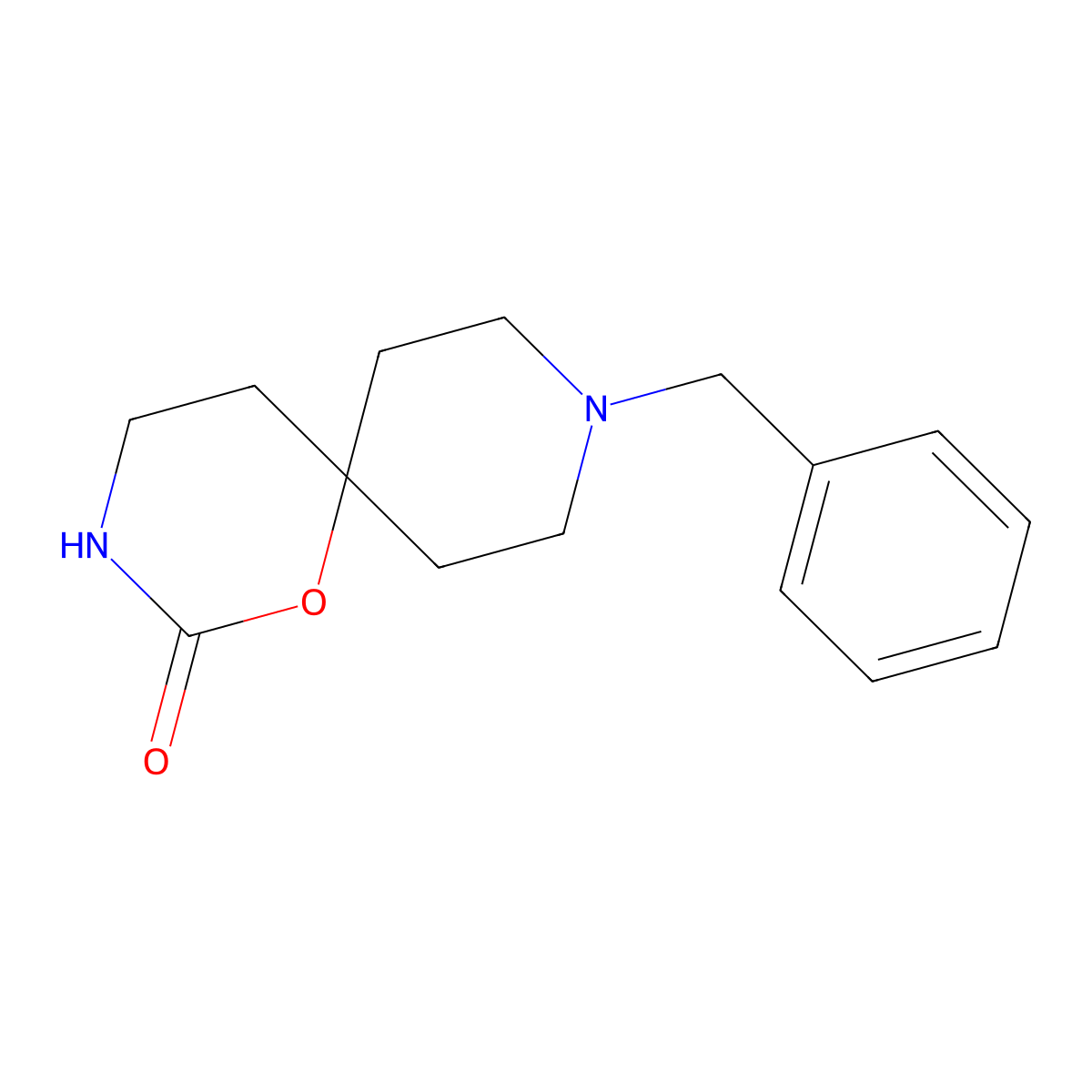 9-Benzyl-1-oxa-3,9-diazaspiro[5.5]undecan-2-one molecular structure, CAS 54981-06-5