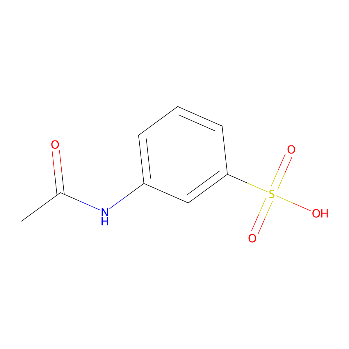 3-Acetamidobenzenesulfonic acid molecular structure, CAS 54981-39-4
