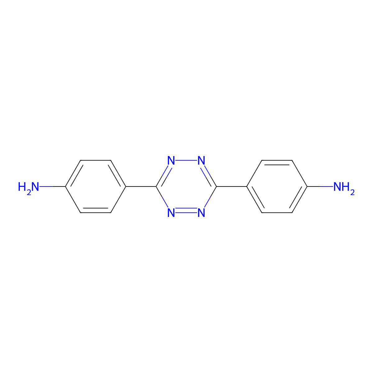 4-[6-(4-Aminophenyl)-1,2,4,5-tetrazin-3-yl]aniline molecular structure, CAS 54983-19-6