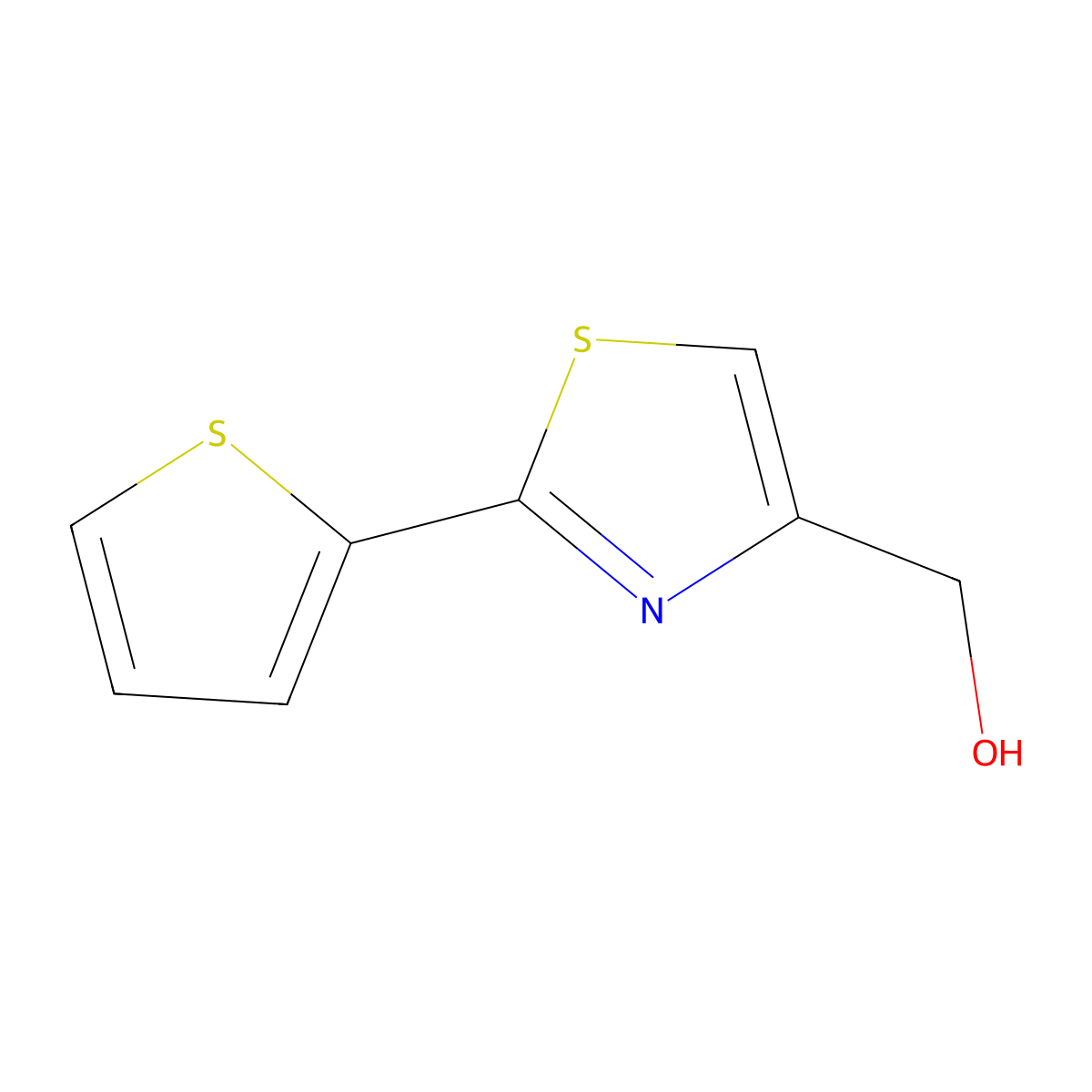 [2-(2-Thienyl)-1,3-thiazol-4-YL]methanol molecular structure, CAS 54986-94-6