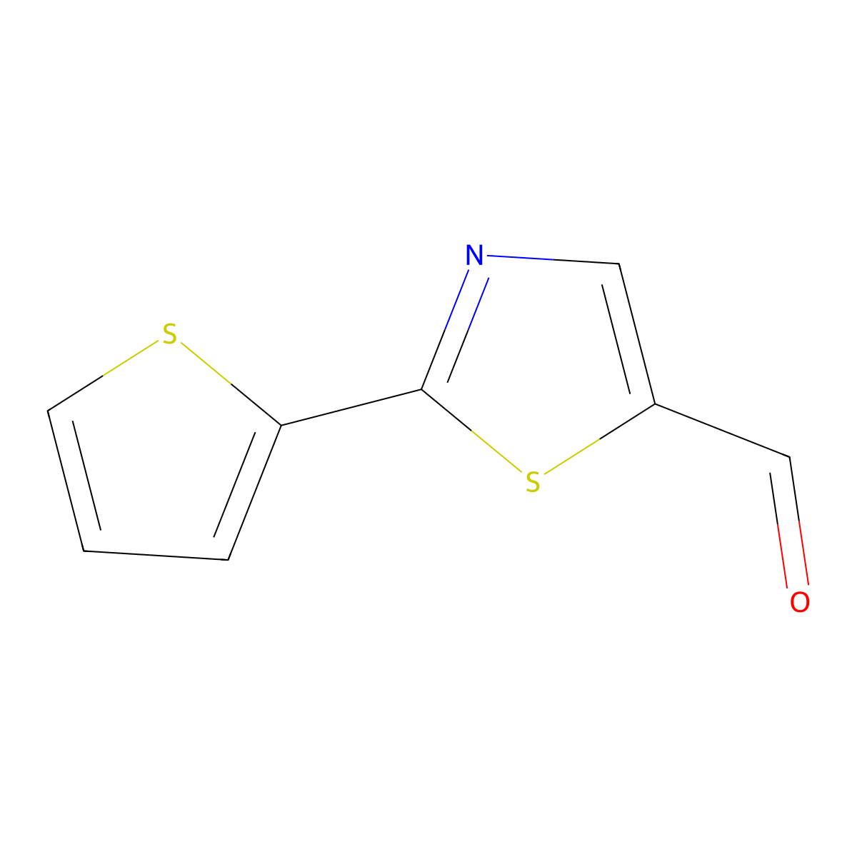 2-(Thiophen-2-yl)-1,3-thiazole-5-carbaldehyde molecular structure, CAS 54986-99-1