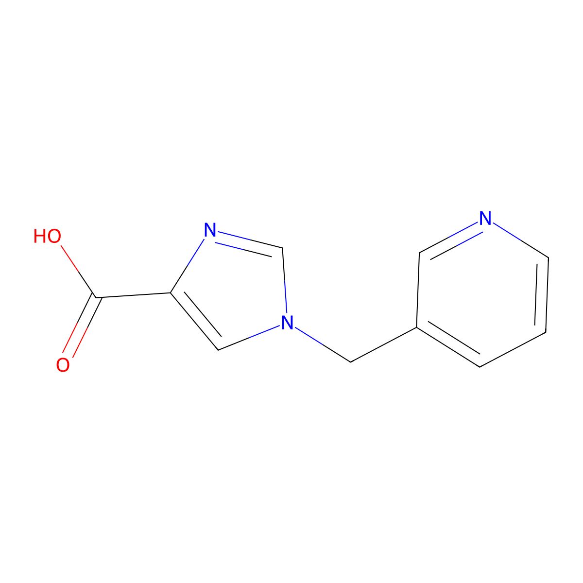 1-(Pyridin-3-ylmethyl)-1H-imidazole-4-carboxylic acid molecular structure, CAS 549888-22-4