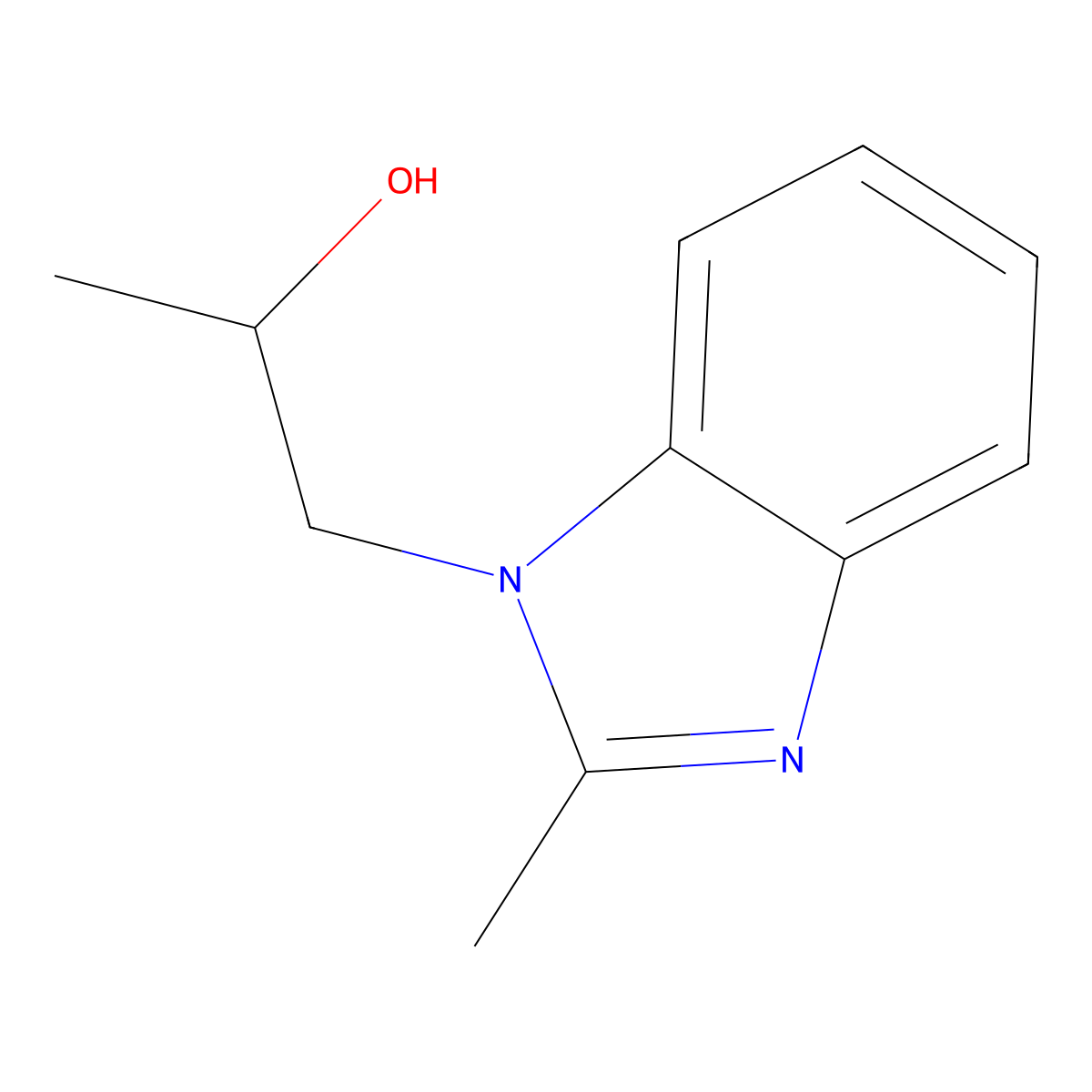 1-(2-methyl-1H-benzimidazol-1-yl)-2-propanol molecular structure, CAS 5499-28-5