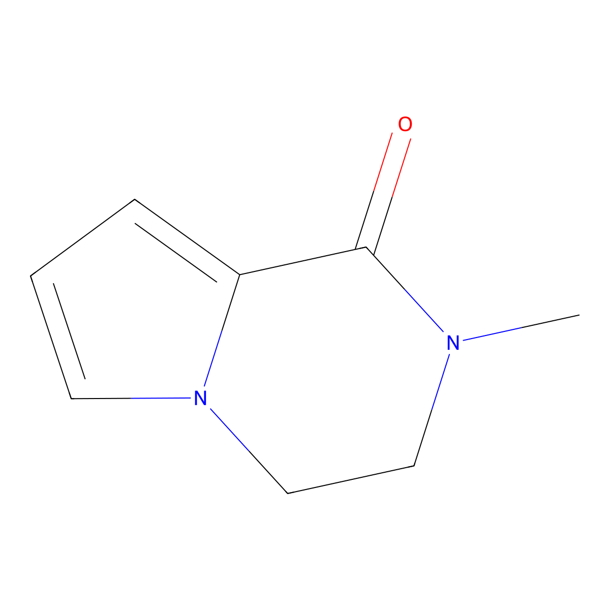 2-methyl-3,4-dihydropyrrolo(1,2-a)pyrazin-1(2H)-one molecular structure, CAS 54993-52-1